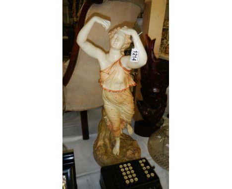 A Royal Worcester, circa 1897, Bacchante Bacchus tambourine player signed James Hadley (missing tambourine and restoration to