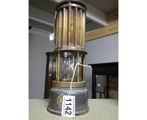 A 'Premier' miner's lamp, Leeds.
