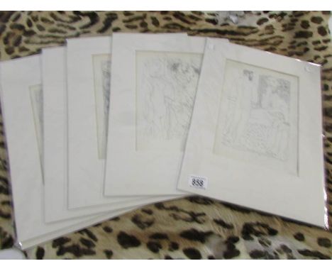 6 Pablo Picasso prints from the Vollard suite published in 1956.