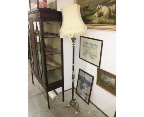 A brass standard lamp