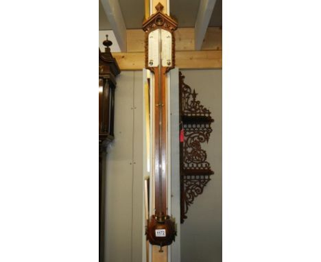 A Victorian stick barometer, a/f.