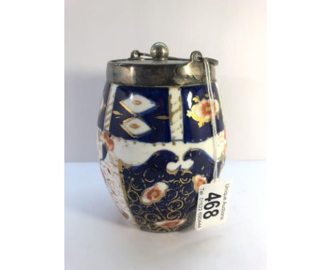 A 19th century Davenport china tea caddy.