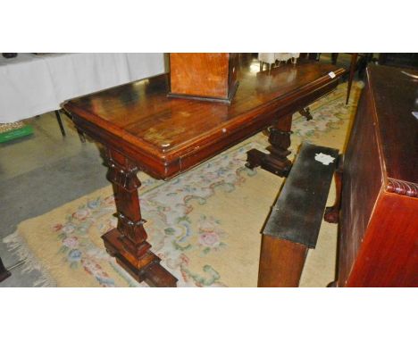 A rosewood console table