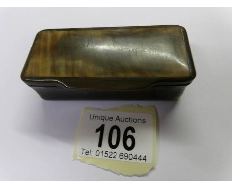 A 19th century horn snuff box.