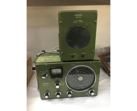 A Sailor type 46TD radio with speaker. SW - MW - LW bands