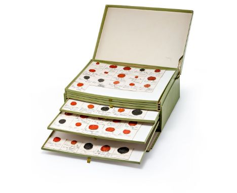 Siegel-Sammlung mit ca. 180 Lackabdrücken  A. 20. Jh.  Vorwiegend deutsche u. europäische Fürstenfamilien und Königshäuser: u