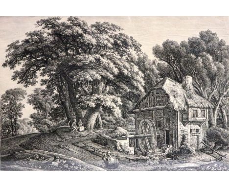 Kolbe, Carl Wilhelm (Berlin 1757-1835) Cloe Idille. Die Wassermühle.  Zwei Radierungen. In der Platte unter der Bildkante bet
