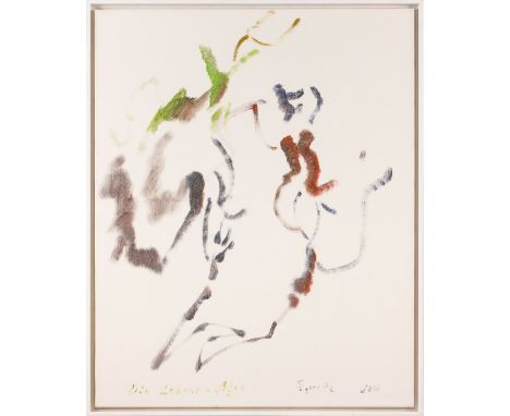 Sprotte, Siegward (Potsdam, Kampen/Sylt 1913-2004) "Die Lebens-Alge"  Sign., betit. u. dat. 2000. Öl auf Lwd. 100×80 cm. Rück