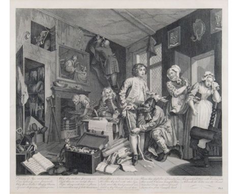 Hogarth, William (London 1697-1764) Cruelty in Perfection  Ein Mörder wird am Tatort ergriffen. Radierung. Engraved by T. Coo