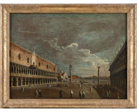 Tironi, Francesco (Venedig 1745-1797) , zugeschriebenPiazza S. Marco mit Blick auf S. Giorgio Maggiore  um 1780 Unter bewölkt