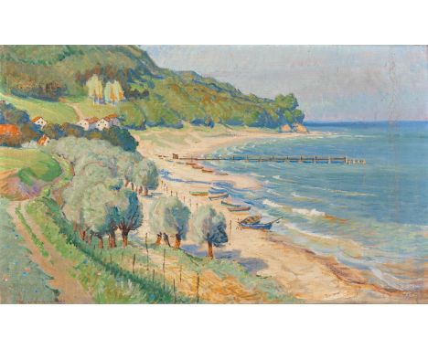 Urtnowski, Theodor  (Thorn, Danzig 1881-1963) Polnische Küste bei Danzig  Sign. Öl auf Lwd. 43×70 cm. (Leichte Farbverluste a