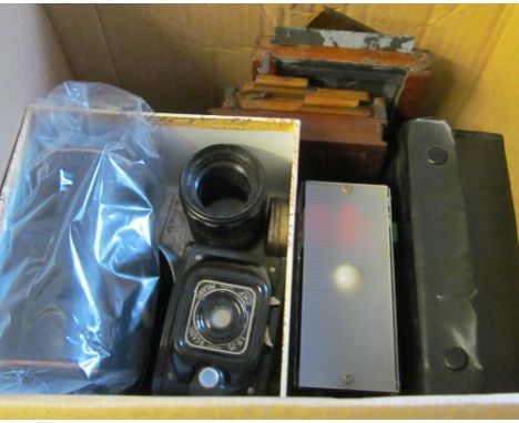 An R &amp; J Beck instrument, two flash meters, Kowaflex camera and a density meter