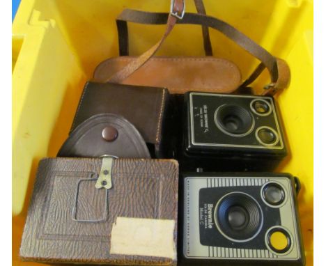 An Argus camera, Brownie and other cameras