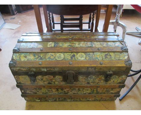 A collage top oak dome top trunk 30”w