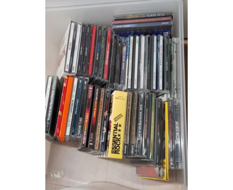 BOX OF ROCK AND HEAVY METAL CDS LED ZEPPELIN KISS VAN HALEN AND THE WHO ETC
