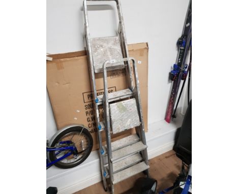 2 SETS OF STEP LADDERS ASSORTED SIZES