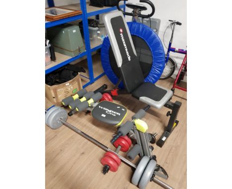 MAXIMUSCLE WEIGHT WEIGHT BENCH DUMBBELLS ETC