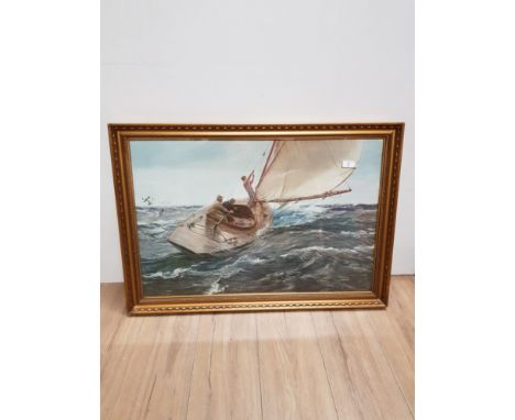 AFTER CHARLES NAPIER HEMY CHROMOLITOGRAPHIC PRINT PUBLISHED BY THE BRITISH ART COMPANY NEWBOND STREET LONDON FRAMED WITH MAWS