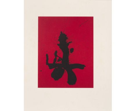 Abstrakter Expressionismus - - Robert Motherwell.  (1915 Aberdeen/Washington - 1991 Greenwich Village). o.T. (Aus der Suite "