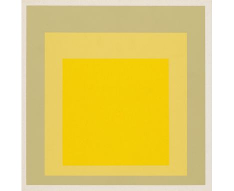 Konkrete Kunst Josef Albers (1888 Bottrop - 1976 New Haven)5 Arbeiten. Mit 2 Doubletten, diese je verso. Je Farbserigraphie a