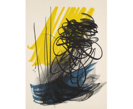 Klassische Moderne nach Georges Braque (1882 Argenteuil - 1963 Paris)Oiseau sur fond de X. Aus Hommage à San Lazzaro. 1975. F