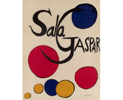Alexander Calder.  (1898 Philadelphia - 1976 New York). Sala Gaspar. 1973. Farblithographie auf cremefarbenem Vélin. 65 x 50,