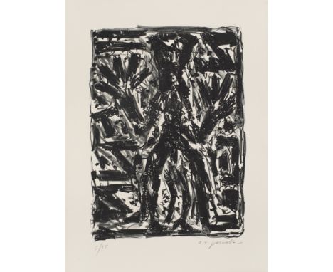 Neue Wilde A.R. Penck (d.i. Ralf Winkler) (1939 Dresden - 2017 Zürich)o.T. Lithographie auf Vélin. 62 x 44 cm (80 x 60 cm). I