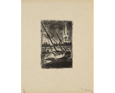 Paul Signac.  (1863 - 1935 Paris). Sammlung von drei Arbeiten. Saint Malo (I), (II) und (III). Um 1927. Lithographie auf Japo