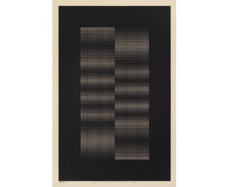 Almir da Silva Mavignier.  (1925 Rio de Janeiro - 2018 Hamburg). o.T. 1967. Farbserigraphie auf fester Kunststoff-Folie. 80 x