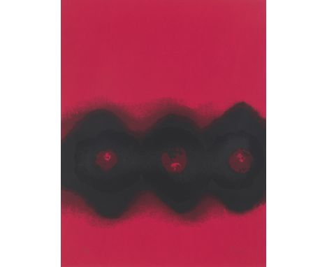 Otto Piene.  (1928 Laasphe/Westf. - 2014 Berlin). o.T. 1964. Serigraphie auf festem roten Vélin. 32,5 x 50 cm (65 x 50 cm). I