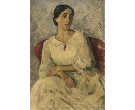 Berliner Secession - - Leo von König.  (1871 Braunschweig - 1944 Tutzing). Portrait einer Sitzenden. Öl auf Leinwand. 115 x 7