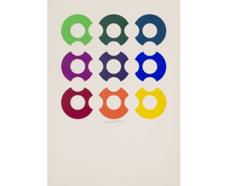 Victor Vasarely.  (1906 Pécs - 1997 Paris). o.T. (Canopus). Farbserigraphie auf Vélinkarton. 25 x 25 cm (44,5 x 31,5 cm). Sig