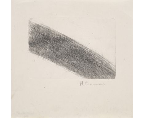 Wiener Aktionismus - - Arnulf Rainer.  (1929 Baden b. Wien -  lebt in Wien). o.T. Lithographie auf chamoisfarbenem Ullersdorf