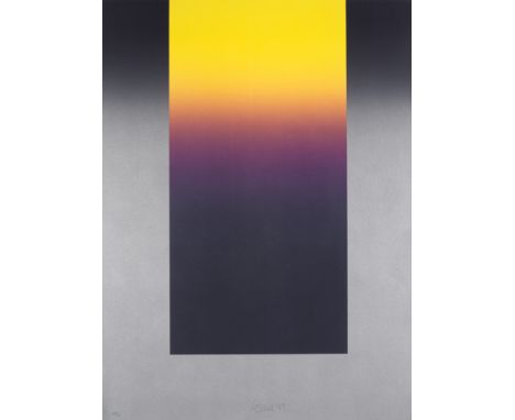 Minimalismus - - Larry Stuart Bell.  (1939 Chicago). o.T. aus: In Barcelona. 1989. Farblithographie auf Velinkarton. 76 x 56 