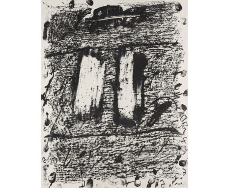 Informel Antoni Tàpies (1923 - 2012 Barcelona)o.T. (El círculo de Piedra.) 1970. Lithographie auf Vélin. 56,5 x 45,3 cm. Sign