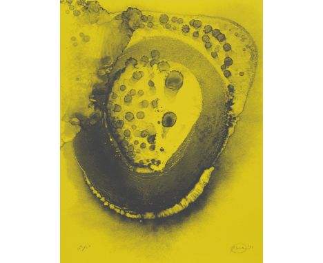 Otto Piene.  (1928 Laasphe/Westf. - 2014 Berlin). Februar. 1971. Farbserigraphie auf festem Velin. 65 x 50 cm (65 x 50 cm). M