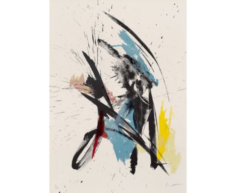 Jean Miotte.  (1926 Paris - 2016 New York). Composition I. (1990). Farblithographie auf Arches. 75,5 x 54 cm. Mit Bleistift s