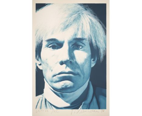 Gottfried Helnwein.  (1948 Wien). Andy Warhol. 1990. Farbserigraphie auf genarbtem Velinkarton. 98,5 x 66 cm (119 x 79 cm). S