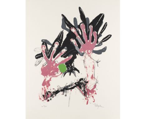 Französische Moderne Paul Rebeyrolle (1926 Eymoutiers - 2005 Boudreville)o.T. (El círculo de Piedra.) 1970. Lithographie auf 