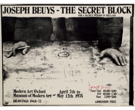 Fluxus Joseph Beuys (1921 Krefeld - 1986 Düsseldorf)Joseph Beuys - The secret block. For a secret person in Ireland. Serigrap