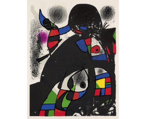 Klassische Moderne Joan Miró (1893 Montroig - 1983 Mallorca)Hommage à San Lazzaro. 1975. Farblithographie auf Arches. 31 x 24