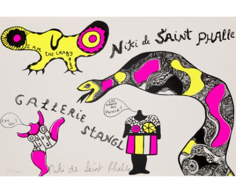 Niki de Saint Phalle.  (1930 Neuilly-sur-Seine - 2002 San Diego). Galerie Stangl. 1969. Farbserigraphie auf glattem Vélin. 19