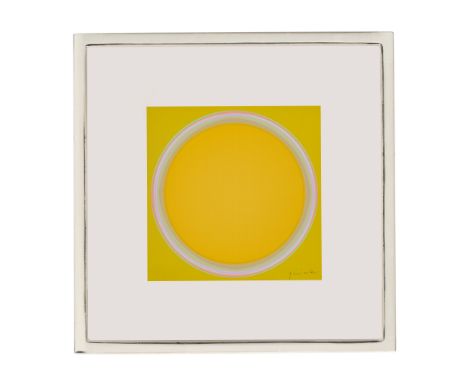 Lothar Quinte.  (1923 Neisse - 2000 Wintzenbach (Frankreich)). Corona-Gelb. Um 1972. Farbserigraphie auf leichtem Karton. 18 