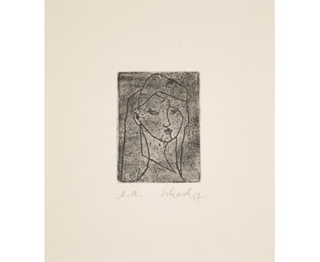 Klassische Moderne - Neue Sachlichkeit Christian SchadKonvolut aus 2 Graphiken. 1957. Je Aquatinta auf chamoisfarbenem Arches