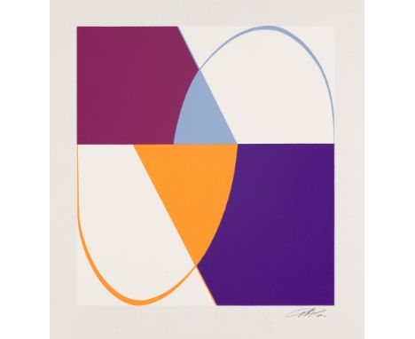 Konkrete Kunst Anna Béöthy-Steiner (1902 Nagyvárad - 1985 Paris)o.T. (geometrisch-abstrakte Komposition). 1972. Farbserigraph