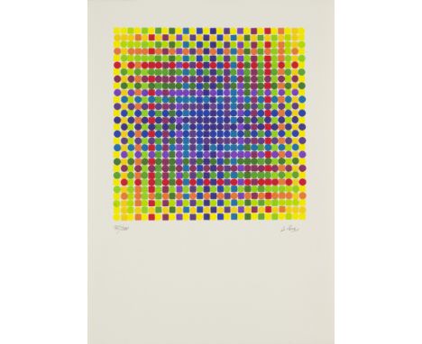 Julio Le Parc.  (1928 Mendoza/Argentinien). 4 Graphiken aus: Cerbusco sul Naviglio. 1995. Mit 1 Serigraphie und 3 Farbserigra
