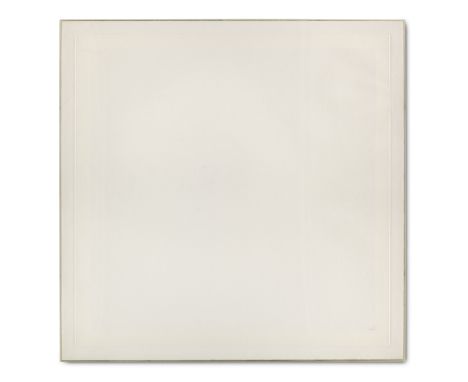 Minimalismus - - Robert Ryman.  (1930 Nashville - 2019 New York). o.T., aus: Six Aquatintas. 1975. Aquatinta auf Lennox. 90 x