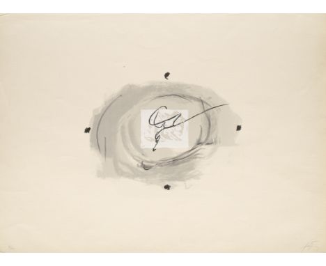 Informel Antoni Tàpies (1923 - 2012 Barcelona)1 Arbeit aus: Nocturn Matinal. 1970. Lithographie mit Serigraphie auf Velin. 27