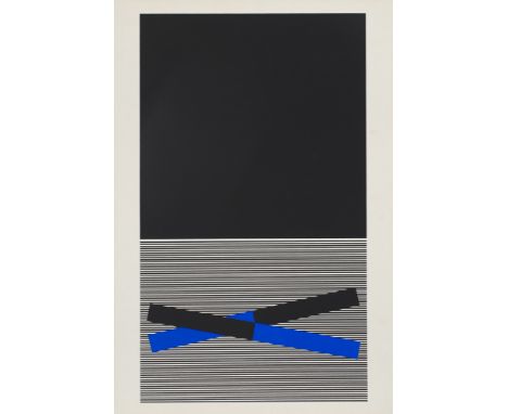 Jesús Rafael Soto.  (1923 Ciudad Bolivar/Venezuela - 2005 Paris). Expo 1969. 1969. Farbserigraphie auf Velinkarton. 64,5 x 37