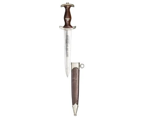 A similar SA dagger,  by Hammesfahr Cie, Solingen, the hilt with nickel silver mounts, the crosspiece stamped “No” (SA group 